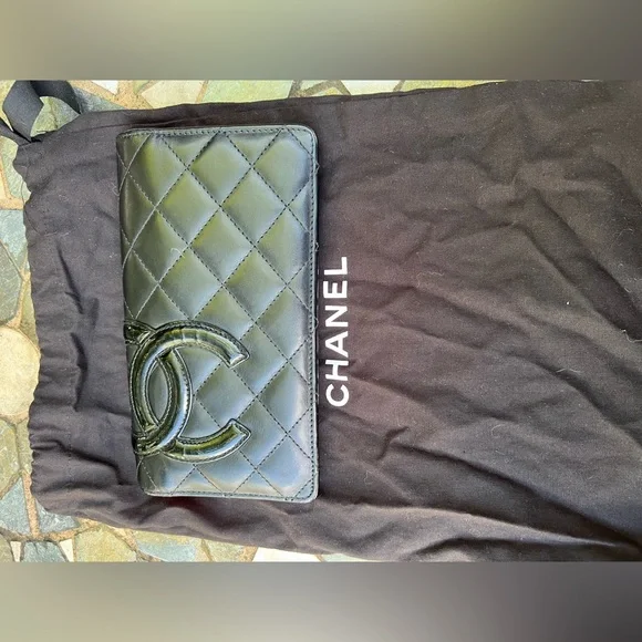 Chanel vintage cambon long wallet quilted leather cc - Picture 2 of 10